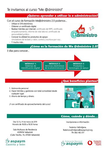 Cartel curso e-administración