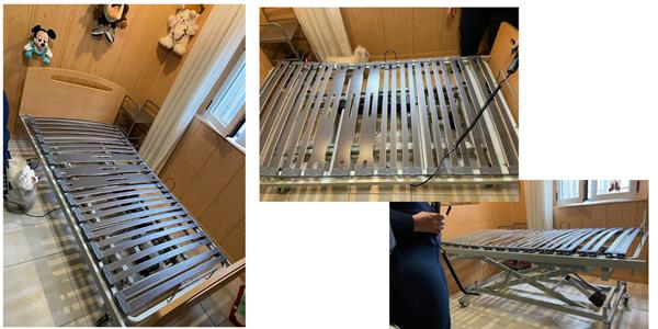 diferentes vistas de la cama en ventan