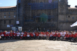 Fotografía de participantes en el Camino de Santiago