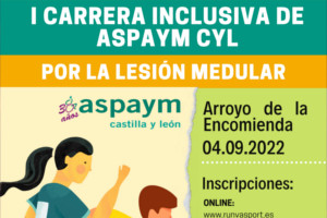 Fotografía del cartel anunciador de la carrera inclusiva