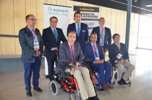 Borja Fanjul, Juan Carlos Suárez-Quiñones, Ángel de Propios, Luis Cayo y Gregorio Serrano en la clausura del III Congreso de Seguridad Vial y Discapacidad