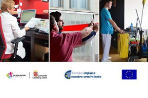 Collage de servicios de limpieza y auxiliares en ASPAYM