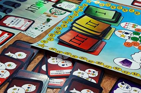 Juego de mesa desarrollado en el marco del proyecto financiado por Erasmus Plus, Gammopoly