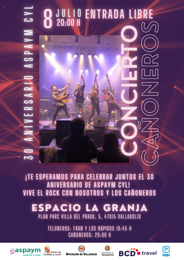 Cartel Concierto Aniversario ASPAYM Castilla y León