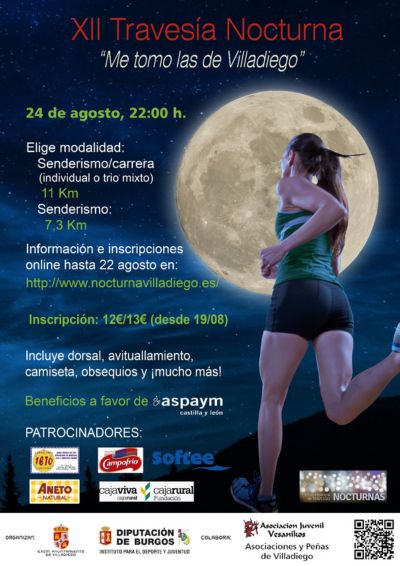 La travesía nocturna "Me tomo las de Villadiego" recaudará fondos para ASPAYM Castilla y León