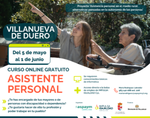 Nuevos cursos de asistencia personal en el medio rural: Aldeamayor, Viana de Cega y Villanueva de Duero