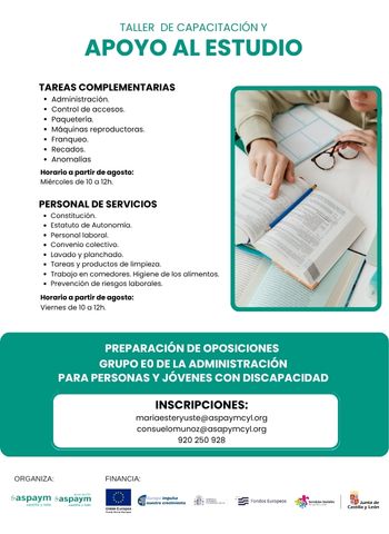Taller de capacitación y apoyo al estudio