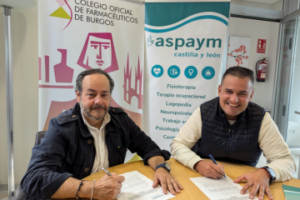 Firma del convenio entre ASPAYM Castilla y León y el Colegio Oficial de Farmacéuticos de Burgos